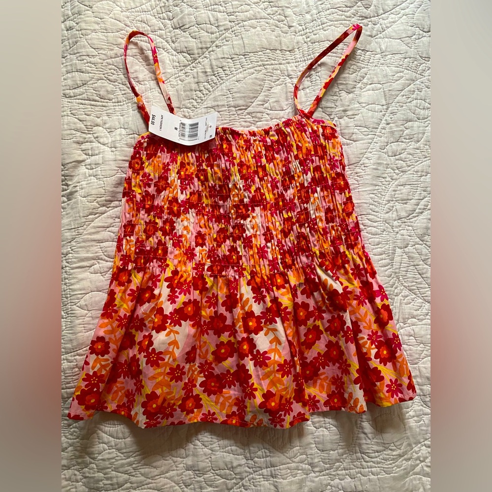 Retro floral tank from Freshman 1996, size M NWT